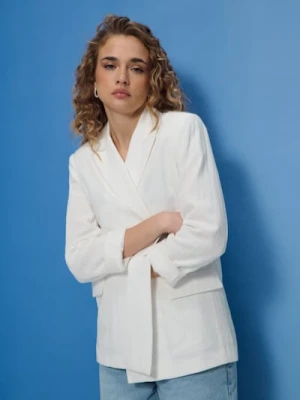 Sinsay - Marynarka z wiskozą - kremowy