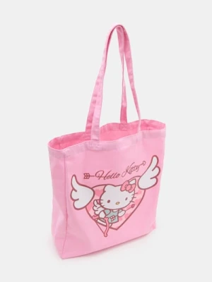 Sinsay - Materiałowa torba shopper Hello Kitty - różowy