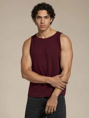 Sinsay - Melanżowy tank top z okrągłym dekoltem - bordowy