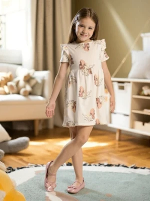 Sinsay - Mini sukienka we wzory - kremowy