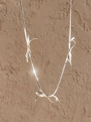 Sinsay - Naszyjnik z błyszczącym wykończeniem - srebrny