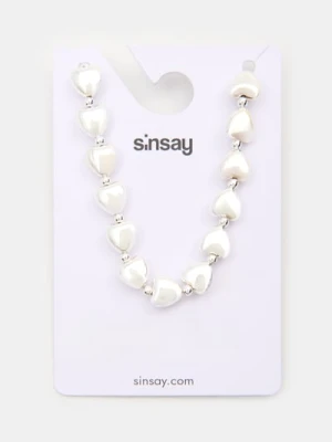 Sinsay - Naszyjnik z błyszczącym wykończeniem - srebrny