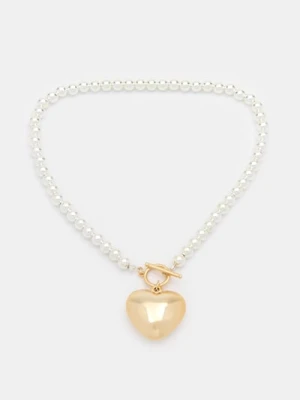 Sinsay - Naszyjnik z zawieszką w kształcie serca - wielobarwny