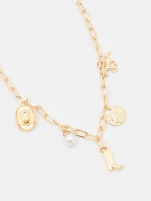 Sinsay - Naszyjnik z zawieszką - złoty