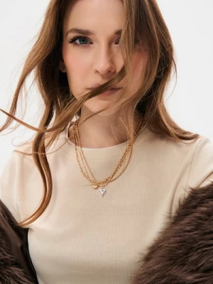 Sinsay - Naszyjniki 3 pack - złoty