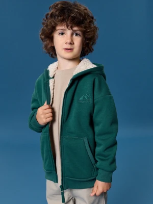 Sinsay - Ocieplana bluza z kapturem - green spruce