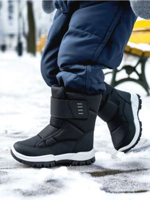 Sinsay - Ocieplane botki z elementami odblaskowymi - czarny