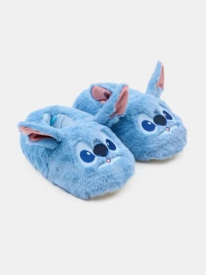 Sinsay - Ocieplane kapcie z futerkiem Lilo & Stitch - błękitny