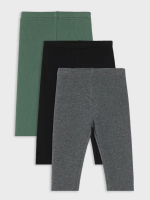 Sinsay - Ocieplane legginsy z bawełną 3 pack - wielobarwny