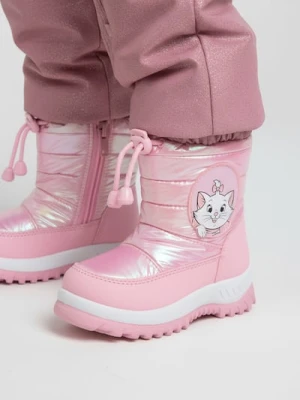 Sinsay - Ocieplane śniegowce z efektem holograficznym i naszywką The Aristocats - różowy