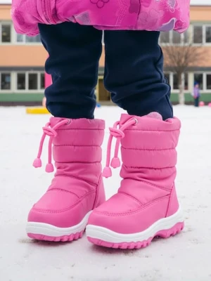 Sinsay - Ocieplane śniegowce z elastycznym ściągaczem zapinane na zamek - różowy
