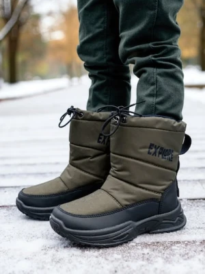 Sinsay - Ocieplane śniegowce z elastycznym ściągaczem - zielony