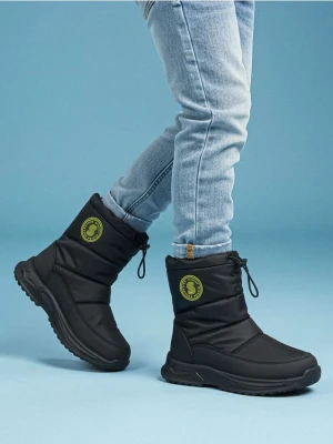 Sinsay - Ocieplane śniegowce z odblaskowymi elementami z domieszką wełny - czarny