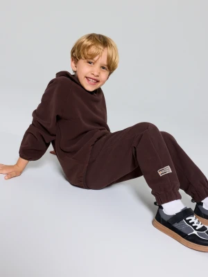Sinsay - Ocieplane spodnie loose jogger Active - brązowy