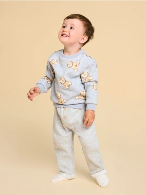 Sinsay - Ocieplane spodnie regular fit - szary