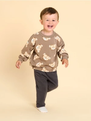 Sinsay - Ocieplany komplet bawełniany: bluza i spodnie - wielobarwny