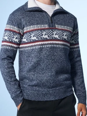 Sinsay - Ocieplany sweter z wysokim kołnierzem - niebieski