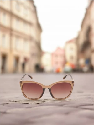 Sinsay - Okulary przeciwsłoneczne - brązowy