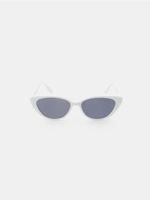 Sinsay - Okulary przeciwsłoneczne kocie oczy - biały