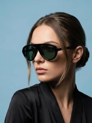 Sinsay - Okulary przeciwsłoneczne retro - czarny