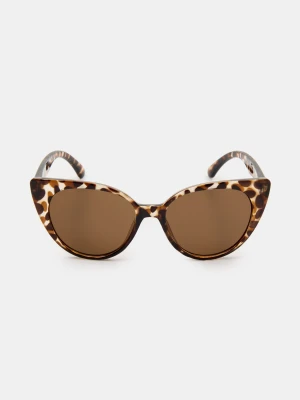 Sinsay - Okulary przeciwsłoneczne typu cat eye w panterkę - wielobarwny
