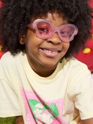 Sinsay - Okulary przeciwsłoneczne w kształcie motyla - różowy