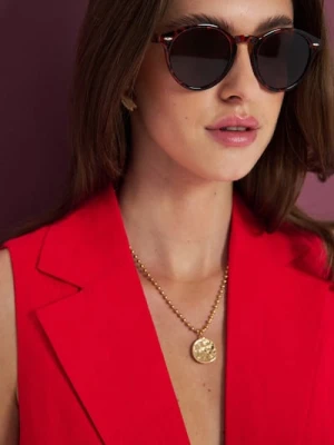 Sinsay - Okulary przeciwsłoneczne w panterkę - wielobarwny