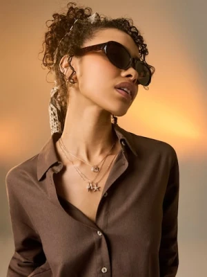 Sinsay - Okulary przeciwsłoneczne w panterkę - wielobarwny