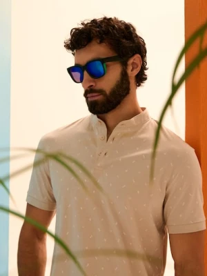 Sinsay - Okulary przeciwsłoneczne w prostokątnej oprawce - wielobarwny