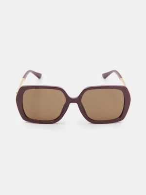 Sinsay - Okulary przeciwsłoneczne w prostokątnych oprawkach - wielobarwny
