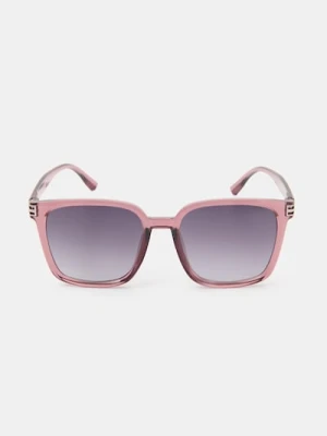 Sinsay - Okulary przeciwsłoneczne w transparentnych oprawkach - fioletowy