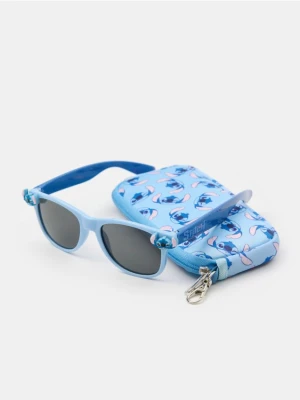 Sinsay - Okulary przeciwsłoneczne z etui Stitch - błękitny