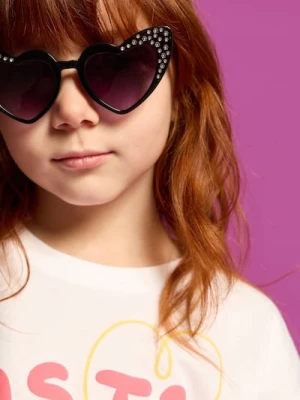 Sinsay - Okulary przeciwsłoneczne z ozdobnymi cyrkoniami - czarny