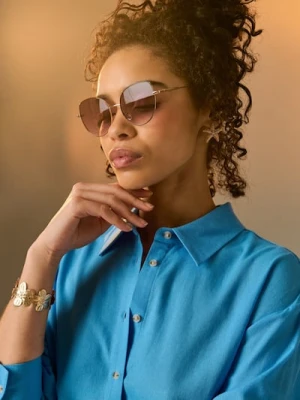 Sinsay - Okulary przeciwsłoneczne - złoty