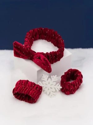 Sinsay - Opaski kosmetyczne na głowę i nadgarstki - czerwony