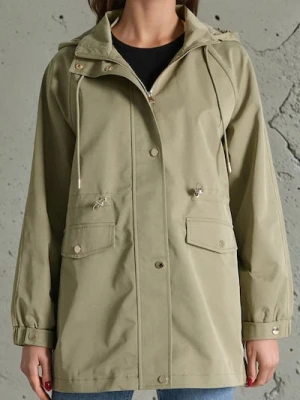 Sinsay - Parka z kapturem - zielony