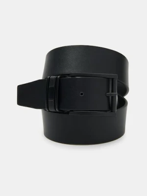 Sinsay - Pasek do spodni z imitacji skóry - czarny