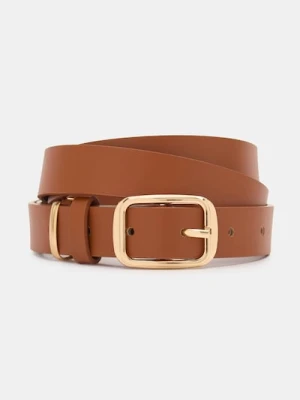 Sinsay - Pasek z imitacji skóry - brązowy