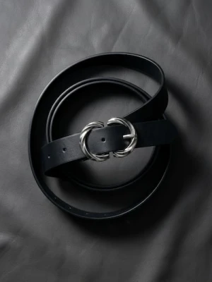 Sinsay - Pasek z imitacji skóry - czarny