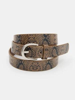 Sinsay - Pasek z imitacji wężowej skóry - wielobarwny