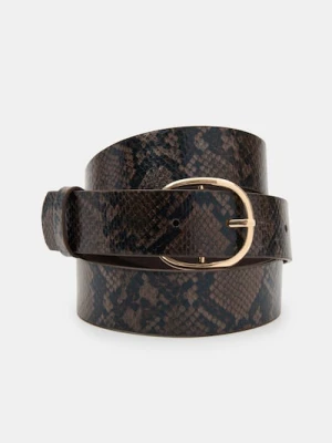 Sinsay - Pasek z imitacji wężowej skóry - wielobarwny