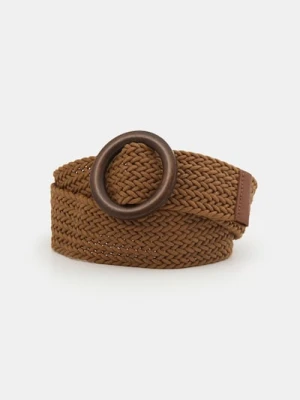 Sinsay - Pasek z klamrą z domieszką wiskozy - brązowy