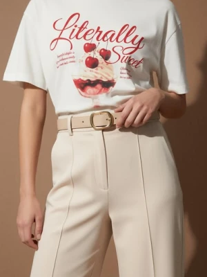 Sinsay - Pasek z klamrą z imitacji skóry - wielobarwny