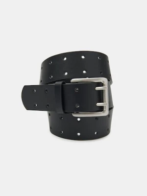 Sinsay - Pasek z metalową klamrą - czarny