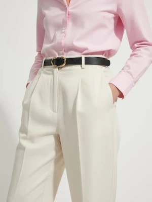 Sinsay - Pasek ze złotą klamrą - czarny