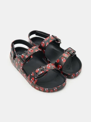 Sinsay - Piankowe sandały z regulowaną klamrą Spider-Man - czarny