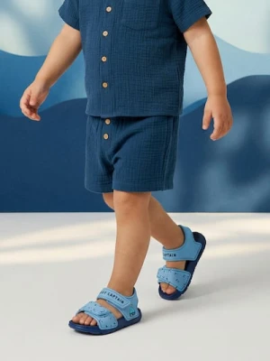Sinsay - Piankowe sandały zapinane na rzep z motywem marynistycznym - błękitny