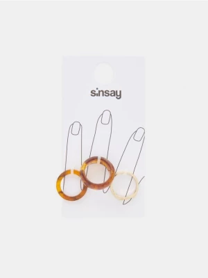 Sinsay - Pierścionki 3 pack - złoty