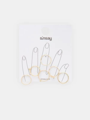 Sinsay - Pierścionki 6 pack - złoty