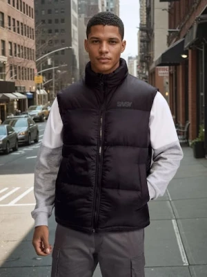 Sinsay - Pikowana kamizelka puffer - czarny